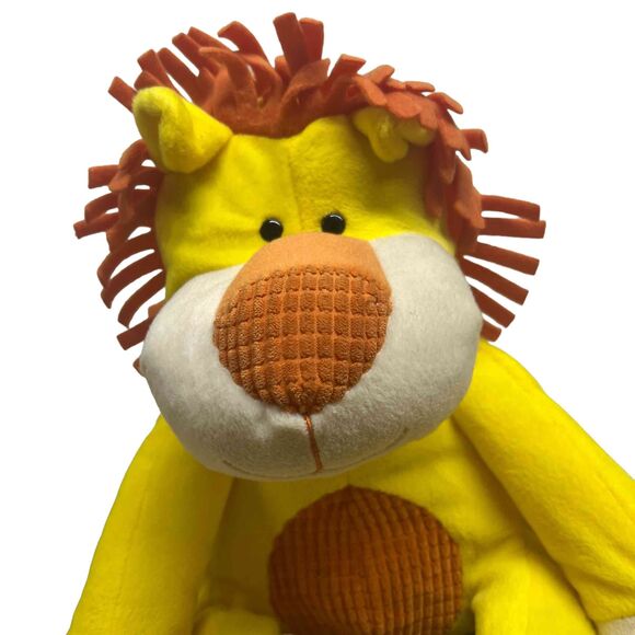 lion stuffed plush animal 12” bright yellow animaladventure - Picture 5 of 13